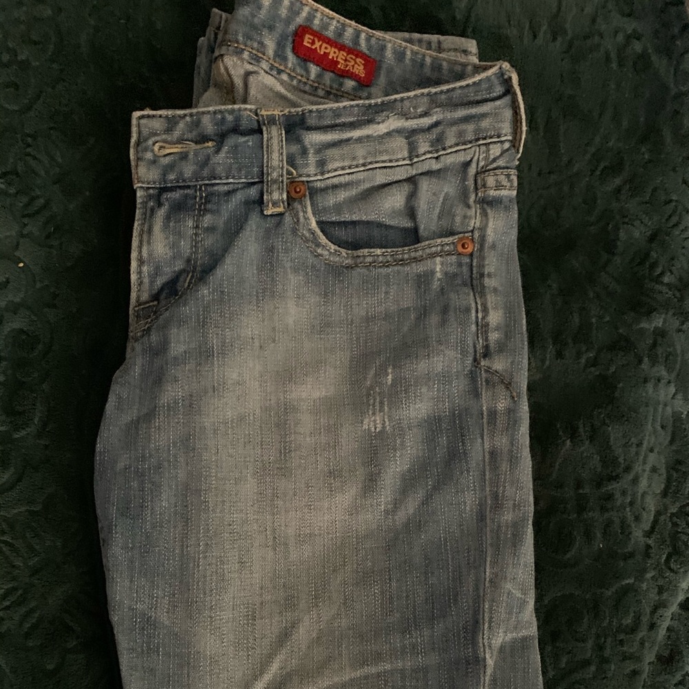 Express light blue jeans
